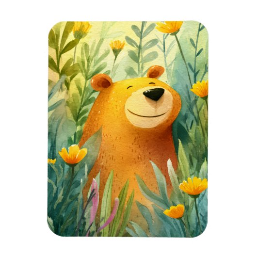 かわいいクマのイラスト マグネット (縦)