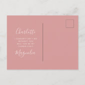 かわいいクマのウェディング フラワーガール プロポーズ 案内ポストカード (裏面)