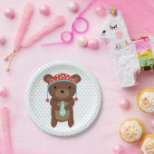 かわいいクマのウッドランド動物のパーティープレート ペーパープレート (パーティー)