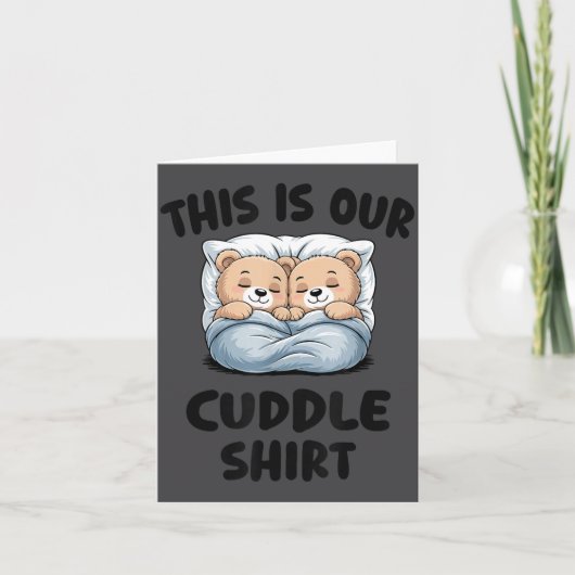 かわいいクマのカップル　これが私たちのハグ カード (正面)