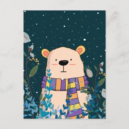 かわいいクマのカレンダー ポストカード (正面)