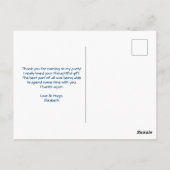 かわいいクマのキス サンキュー ポストカード (裏面)