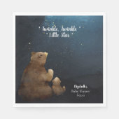 かわいいクマのキラキラ星 スタンダードランチョンナプキン (正面)