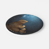 かわいいクマのキラキラ星 ペーパープレート (アングル)