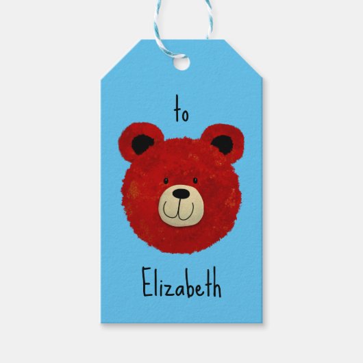 かわいいクマのギフトラベル ギフトタグ (正面)