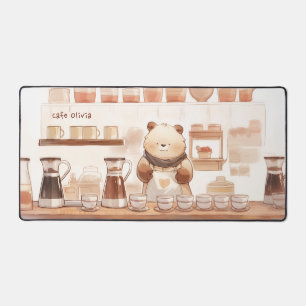 かわいいクマのコーヒーデスクマット デスクマット