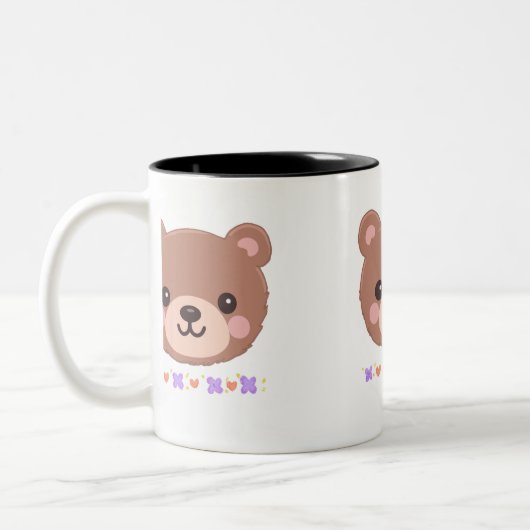 かわいいクマのコーヒーマグ ツートーンマグカップ (左)