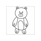 かわいいクマのスタンプ ラバースタンプ (インプリント)