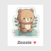 かわいいクマのステッカー シール (シート)
