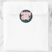 かわいいクマのステッカー ラウンドシール (バッグ)