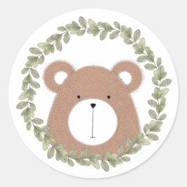 かわいいクマのステッカー ラウンドシール