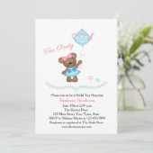 かわいいクマのティーパーティー 招待状 (スタンド正面)