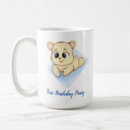 かわいいクマのテーマの男の子の誕生日パーティー コーヒーマグカップ