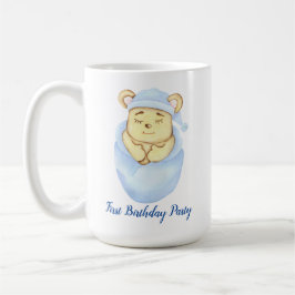 かわいいクマのテーマの男の子の誕生日パーティー コーヒーマグカップ