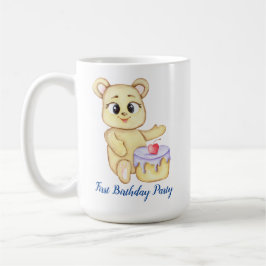 かわいいクマのテーマの男の子の誕生日パーティー コーヒーマグカップ