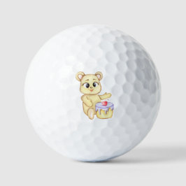 かわいいクマのテーマの男の子の誕生日パーティー ゴルフボール