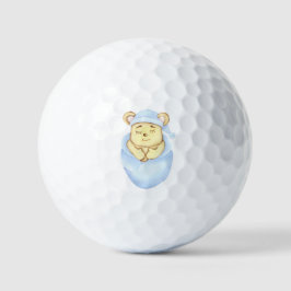 かわいいクマのテーマの男の子の誕生日パーティー ゴルフボール