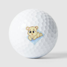かわいいクマのテーマの男の子の誕生日パーティー ゴルフボール