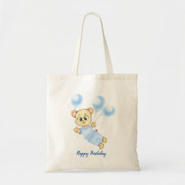 かわいいクマのテーマの男の子の誕生日パーティー トートバッグ