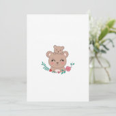 かわいいクマのデザイン 招待状 (スタンド正面)