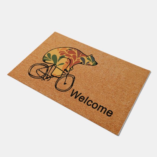 かわいいクマのドormat、フロントラグ、引っ越し祝いパーティーギフト ドアマット (アングル)