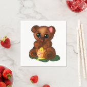 かわいいクマのナプキン スタンダードカクテルナプキン (インサイチュ)