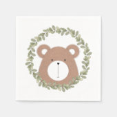かわいいクマのナプキン スタンダードカクテルナプキン (正面)