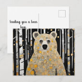 かわいいクマのハグを想ってる ポストカード (正面/裏面)