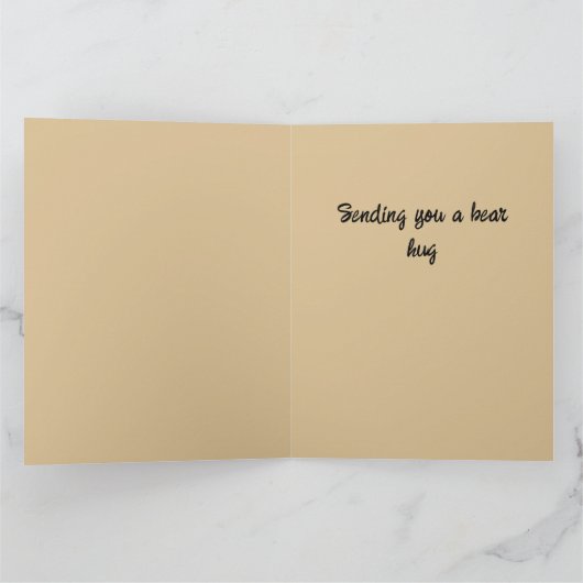 かわいいクマのハグを想って カード (内部)