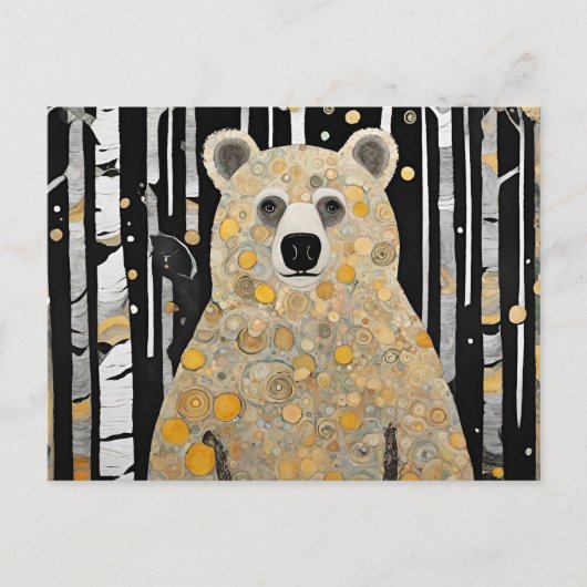 かわいいクマのハグを贈って想いを伝える ポストカード (正面)