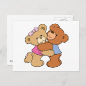 かわいいクマのハグベア ポストカード (正面/裏面)