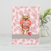 かわいいクマのバレンタイン子供へカード シーズンカード (スタンド正面)