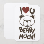 かわいいクマのバレンタイン シーズンカード (正面/裏面)