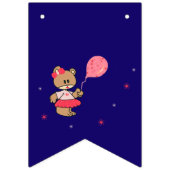 かわいいクマのバンティングのバナー バンティングフラッグ (第1の旗)