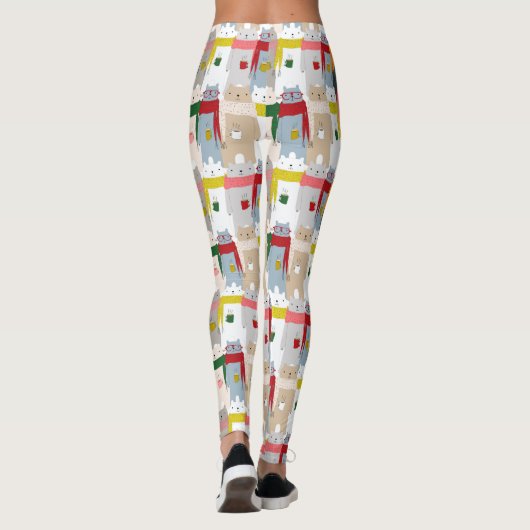 かわいいクマのパターンレギンス レギンス (裏面)