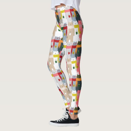 かわいいクマのパターンレギンス レギンス (左)