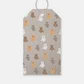 かわいいクマのパターン赤ちゃんシャワー ギフトタグ (裏面)