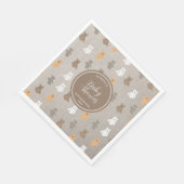 かわいいクマのパターン赤ちゃんシャワー スタンダードランチョンナプキン (角)