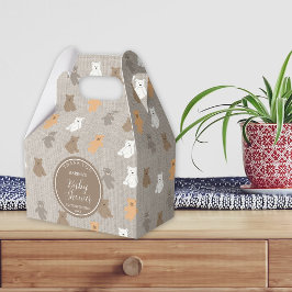 かわいいクマのパターン赤ちゃんシャワー フェイバーボックス