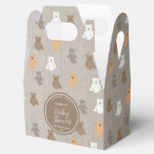 かわいいクマのパターン赤ちゃんシャワー フェイバーボックス (オープン)