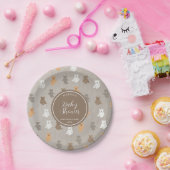 かわいいクマのパターン赤ちゃんシャワー ペーパープレート (パーティー)