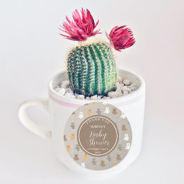 かわいいクマのパターン赤ちゃんシャワー ラウンドシール