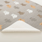 かわいいクマのパターン シェルパブランケット (3/4)