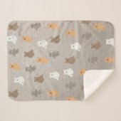 かわいいクマのパターン シェルパブランケット (正面(横))