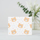 かわいいクマのパターン シーズンポストカード (スタンド正面)