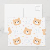 かわいいクマのパターン シーズンポストカード (正面/裏面)