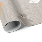 かわいいクマのパターン ラッピングペーパー (ロールコーナー)