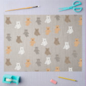 かわいいクマのパターン 薄葉紙 (クラフト)