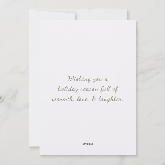 かわいいクマのプレゼント 楽しくて明るい家族 シーズンカード (裏面)