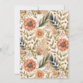 かわいいクマのベイビーシャワー「We Can Bearly Wait」 招待状 (裏面)